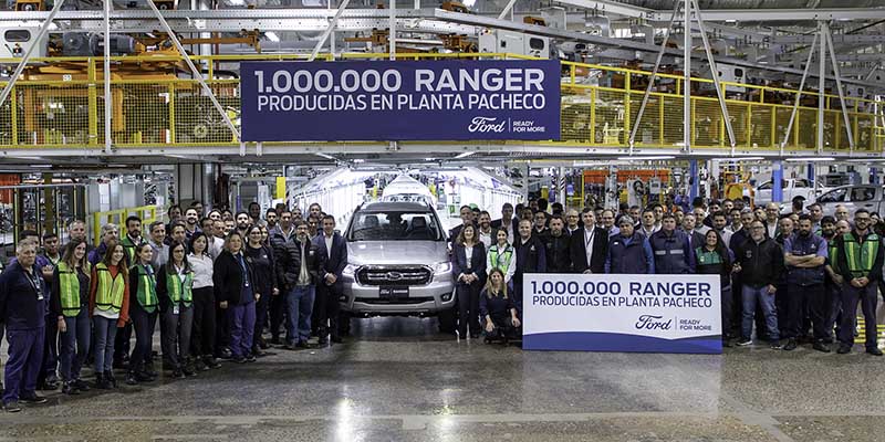 Ford Ranger un millón producida en la planta de Pacheco.